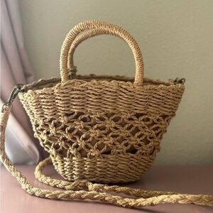 Elegant Woven Straw Mini Bag